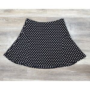 Outback Red Sz S Black A Line Polka Dot Flared Skirt